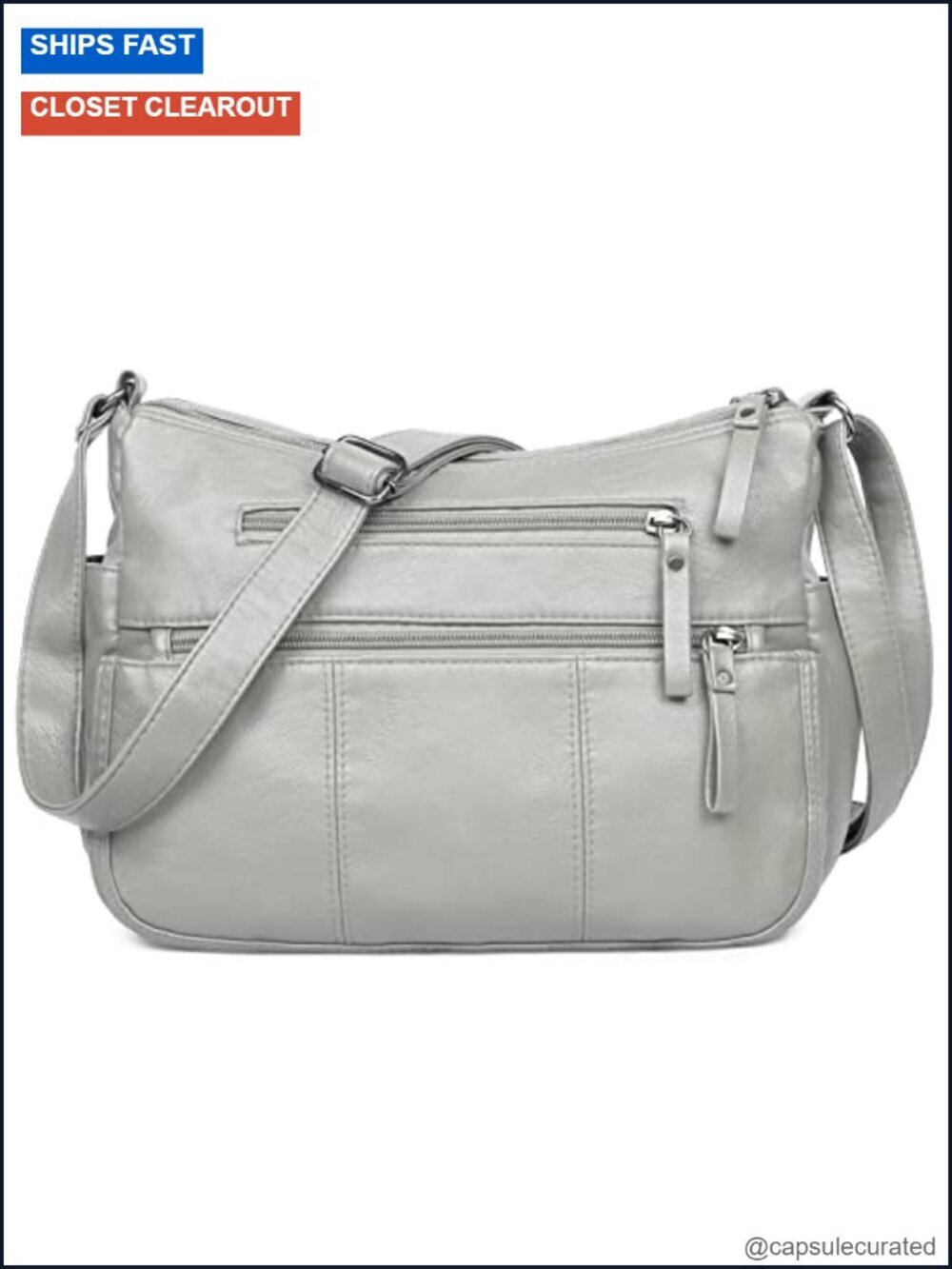 Soft PU Leather Crossbody Shoulder Bag Lightweight Handbag Women's Purse